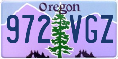 OR license plate 972VGZ