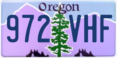 OR license plate 972VHF