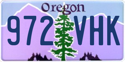 OR license plate 972VHK