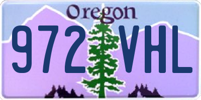 OR license plate 972VHL