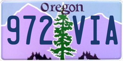 OR license plate 972VIA