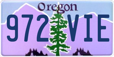 OR license plate 972VIE