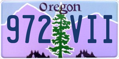 OR license plate 972VII