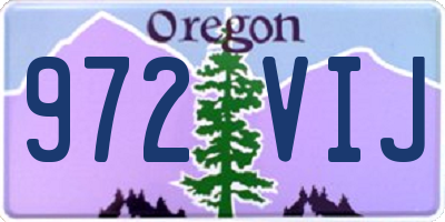 OR license plate 972VIJ