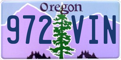 OR license plate 972VIN