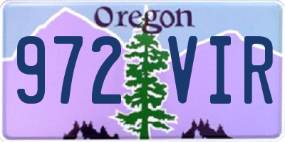 OR license plate 972VIR