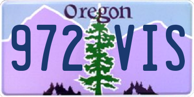 OR license plate 972VIS