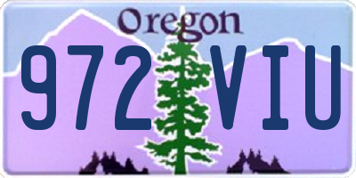 OR license plate 972VIU