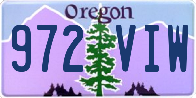 OR license plate 972VIW