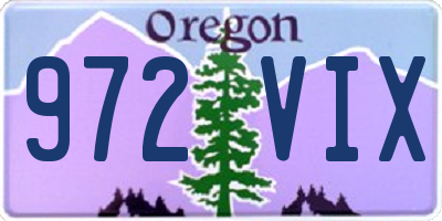 OR license plate 972VIX