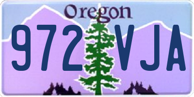 OR license plate 972VJA