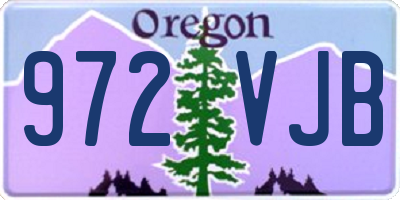 OR license plate 972VJB