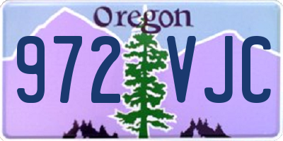 OR license plate 972VJC