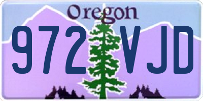 OR license plate 972VJD