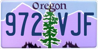 OR license plate 972VJF