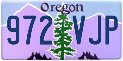 OR license plate 972VJP