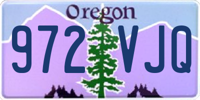 OR license plate 972VJQ