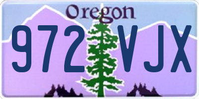 OR license plate 972VJX