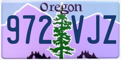 OR license plate 972VJZ