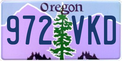 OR license plate 972VKD