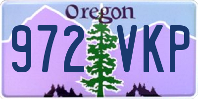 OR license plate 972VKP