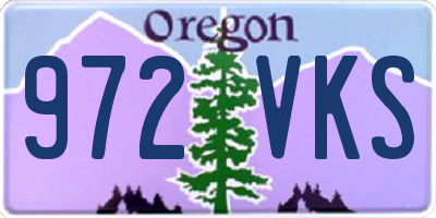 OR license plate 972VKS