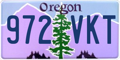 OR license plate 972VKT