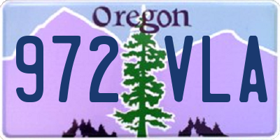 OR license plate 972VLA