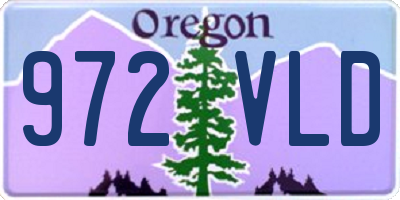 OR license plate 972VLD