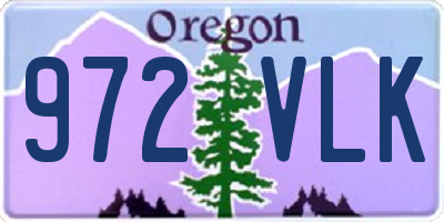 OR license plate 972VLK