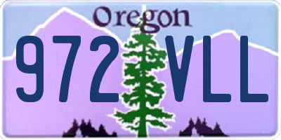 OR license plate 972VLL
