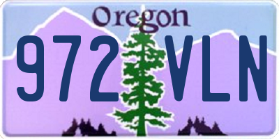 OR license plate 972VLN