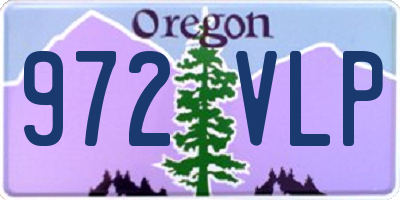 OR license plate 972VLP
