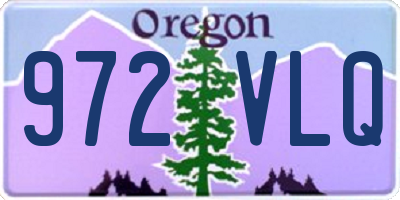 OR license plate 972VLQ