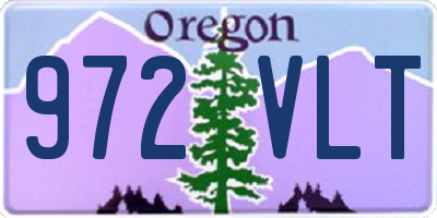 OR license plate 972VLT