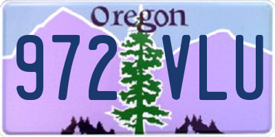 OR license plate 972VLU