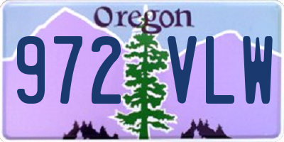 OR license plate 972VLW