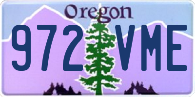 OR license plate 972VME