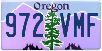 OR license plate 972VMF