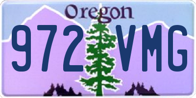 OR license plate 972VMG