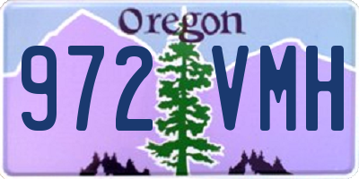 OR license plate 972VMH