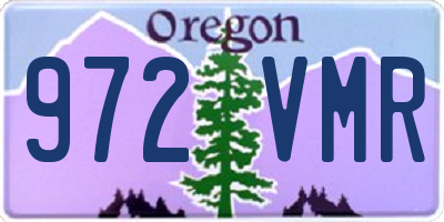OR license plate 972VMR