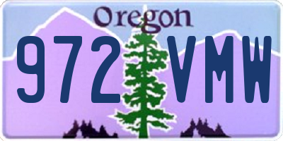 OR license plate 972VMW