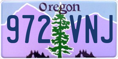 OR license plate 972VNJ
