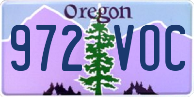 OR license plate 972VOC