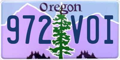 OR license plate 972VOI