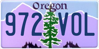 OR license plate 972VOL