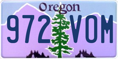 OR license plate 972VOM