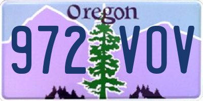 OR license plate 972VOV