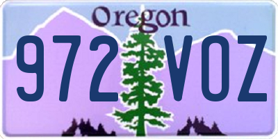 OR license plate 972VOZ